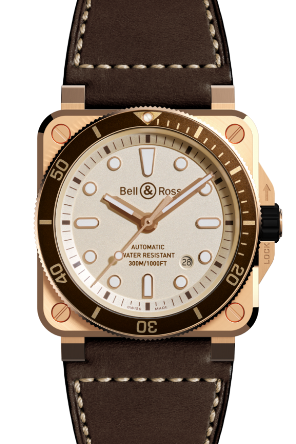  BR 03-92 DIVER WHITE BRONZE 42 MM - BR0392-D-WH-BR/SCA